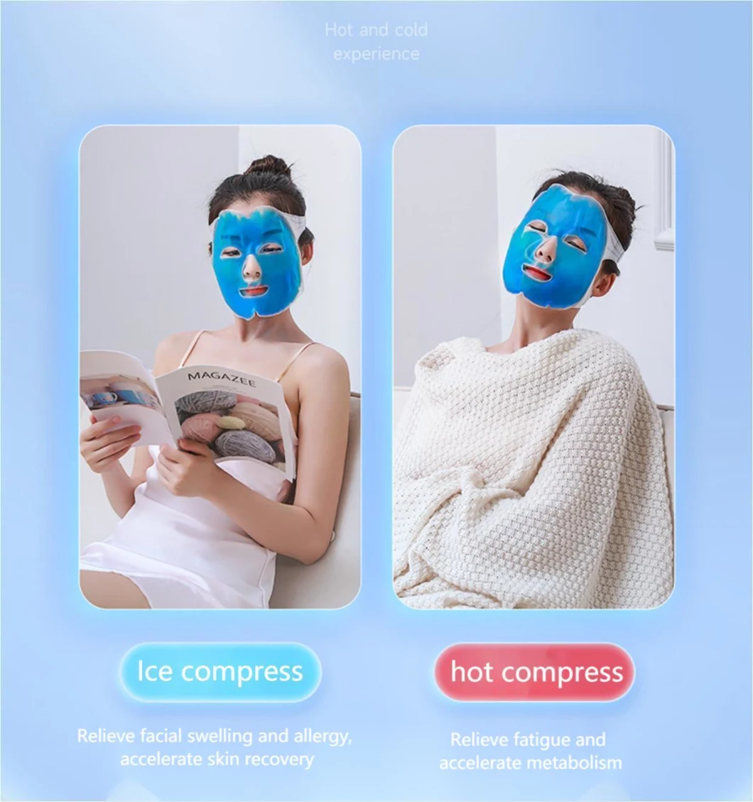 Reusable Cooling Gel Eye Face Masks for Hot Cold Therapy Swollen Face Migraines Inflamed Skin Care and Cosmetic