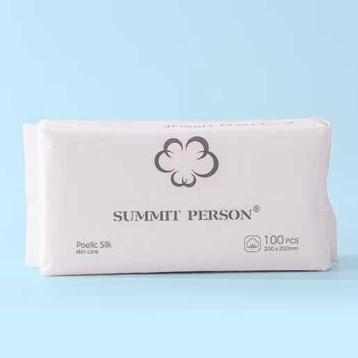 Tessa individuelles Logo, 100 % Baumwolle, chemikalienfrei, Einweg-Gesichtstuch, Gesichtstuch, Beauty-Reinigungstuch aus weicher Baumwolle